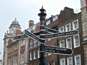 How far away is Royal Opera House away from Covent Garden Market?  They are on the same signpost.